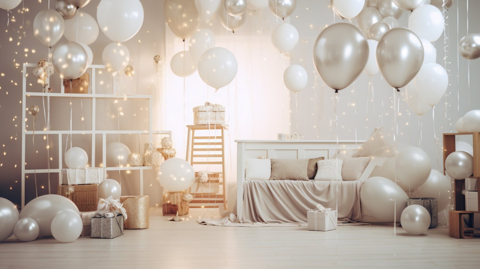 Birthday or baby shower celebration setup